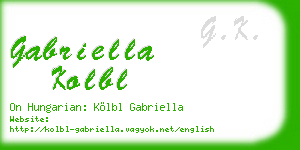 gabriella kolbl business card