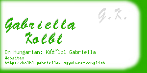 gabriella kolbl business card